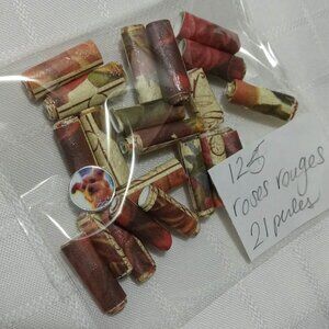 One-of-a-kind handmade/hand rolled paper beads/jewelry making/craft supplies/DIY
